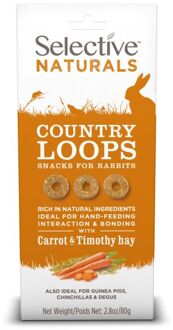 Country Loops - Konijnensnack & Knaagdiersnack - Timothy hooi & wortel - 80 gram