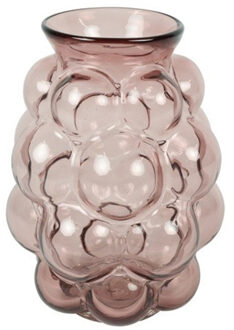 Countryfield Bloemenvaas Bubblegum Large - transparant glas - lichtroze - D21 x H30 cm - vaas