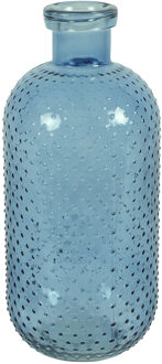 Countryfield Bloemenvaas Cactus Dots - blauw transparant - glas - D15 x H35 cm