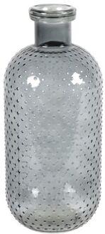 Countryfield Bloemenvaas Cactus Dots - donkergrijs - glas - H35 cm