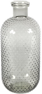 Countryfield Bloemenvaas Cactus Dots - grijs transparant - glas - D15 x H35 cm
