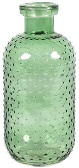 Countryfield Bloemenvaas Cactus Dots - groen - glas - D11 x H24 cm