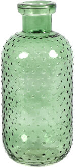 Countryfield Bloemenvaas Cactus Dots - groen transparant - glas - D11 x H24 cm
