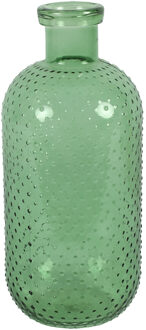 Countryfield Bloemenvaas Cactus Dots - groen transparant - glas - D15 x H35 cm