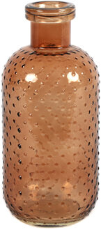 Countryfield Bloemenvaas Cactus Dots - lichtbruin transparant - glas - D11 x H24 cm
