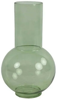 Countryfield Bloemenvaas Catlin - groen - transparant glas - D20 x H36 cm