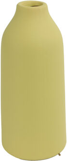 Countryfield Bloemenvaas - geel terracotta - D11 x H23 cm - smalle opening