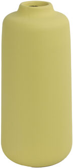 Countryfield Bloemenvaas - geel terracotta - D13 x H28 cm - smalle opening