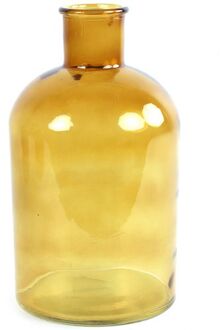 Countryfield Bloemenvaas - goudgeel - apotheker fles - D17 x H30 cm