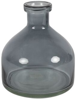 Countryfield Bloemenvaas Low Bottle - donkergrijs - glas - H20 cm