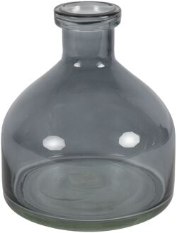 Countryfield Bloemenvaas Low Bottle - donkergrijs - glas - H20 cm