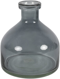 Countryfield Bloemenvaas Low Bottle - transparant donkergrijs - glas - D18 x H20 cm
