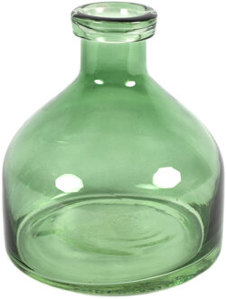 Countryfield Bloemenvaas Low Bottle - transparant groen - glas - D18 x H20 cm