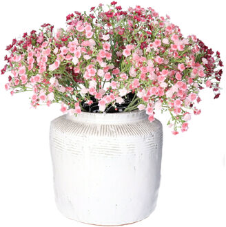 Countryfield Bloemenvaas pot Gayle - wit - L26 x B26 x H24 cm - rustiek - decoratie - interieur