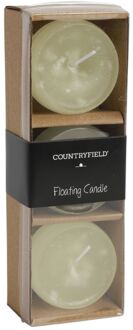 Countryfield drijfkaarsen Bollie crème