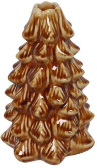 Countryfield Kaarshouder everlands kunstkerstboom bruin Ø11xH19cm oranje