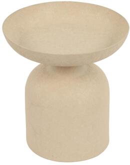 Countryfield Kandelaar op voet beige 10x10x11cm roze