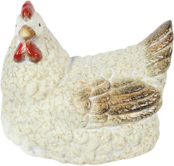 Countryfield Kip zittend 18x13,5x15,5cm crème