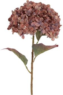 Countryfield Kunstbloem hydrangea L koper bruin