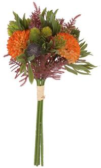 Countryfield Kunstboeket Dhalia mix oranje H36cm