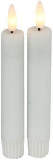 Countryfield Led dinerkaarsen - 2x st- wit -H15cm - afstandsbediening-timer-dimmer