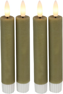 Countryfield Led dinerkaarsen - 4x st- beige -H15cm - met afstandsbediening - kaarsen