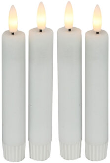 Countryfield Led dinerkaarsen - 4x st- wit -H15cm - afstandsbediening-timer-dimmer