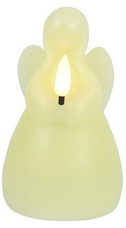 Countryfield LED kaars engel - creme wit - H11,5 cm - wax kaars op batterijen - kerst thema