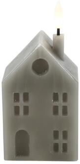 Countryfield LED kaars huis S grijs 5x6x14cm
