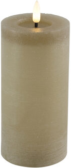 Countryfield LED kaars/stompkaars - beige - D7,5 x H15 cm - timer