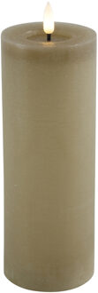 Countryfield LED kaars/stompkaars - beige - D7,5 x H20 cm - timer