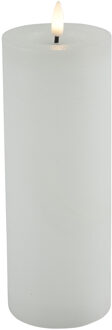 Countryfield LED kaars/stompkaars - wit - D7,5 x H20 cm - timer