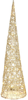Countryfield LED kegel kerstboom lamp - goud - 40 leds - 80 cm - met timer