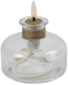 Countryfield LED Olielamp Lyon helder Ø9,5xH10,2cm transparant