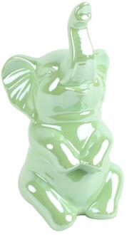 Countryfield Olifant beeld lichtgroen 10x7,7x20,5cm