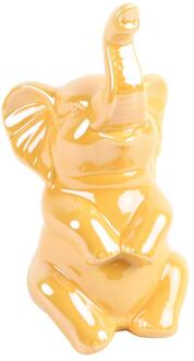 Countryfield Olifant beeld oranje 10x7,7x20,5cm beige