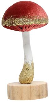 Countryfield Ornament paddenstoel S roze 6,5xH11,5cm