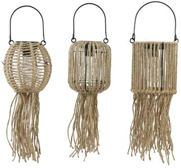 Countryfield Solar hanglamp jute H15cm bruin