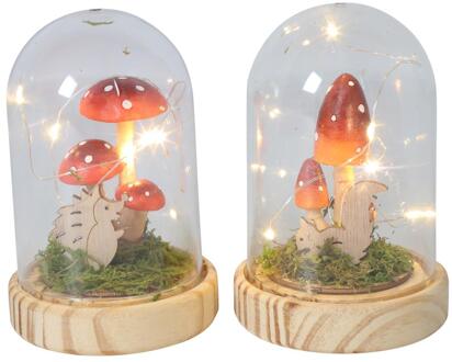 Countryfield Stolp paddenstoel LED Ø9,5xH13,5cm rood