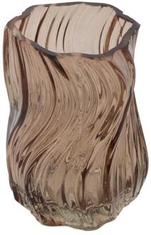 Countryfield Theelicht Esli bruin Ø8xH10,5cm