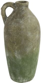 Countryfield vaas Amphore kruik - grijs|groen - keramiek - H32 cm