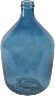 Countryfield Vaas - blauw transparant - glas - XL fles vorm - D23 x H38 cm