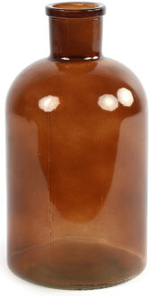 Countryfield Vaas - bruin - glas - apotheker fles vorm - D14 x H27 cm