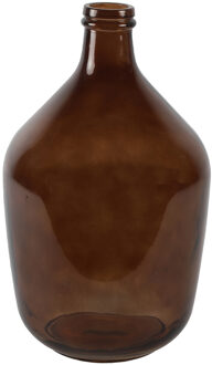 Countryfield Vaas - bruin transparant - glas - XL fles vorm - D23 x H38 cm