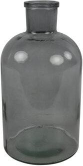 Countryfield Vaas - grijs/transparant - glas - Apotheker fles vorm - D14 x H27 cm