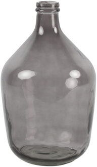 Countryfield Vaas - grijs transparant - glas - XL fles vorm - D23 x H38 cm