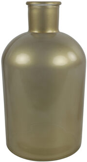 Countryfield Vaas - mat goud - glas - Apotheker fles vorm - D17 x H31 cm