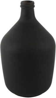 Countryfield Vaas - mat zwart - glas - XL fles vorm - D23 x H38 cm