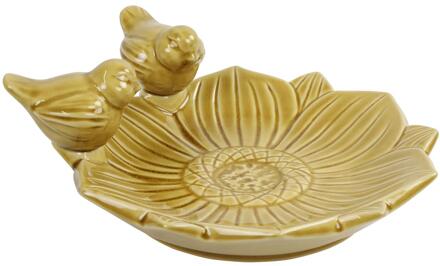 Countryfield Vogelbad Fleuri geel 27x26x10cm