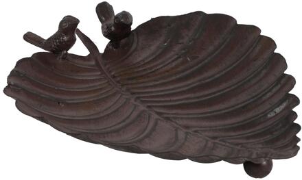 Countryfield Vogelvoeder blad m/2 vogels 22x27cm bruin